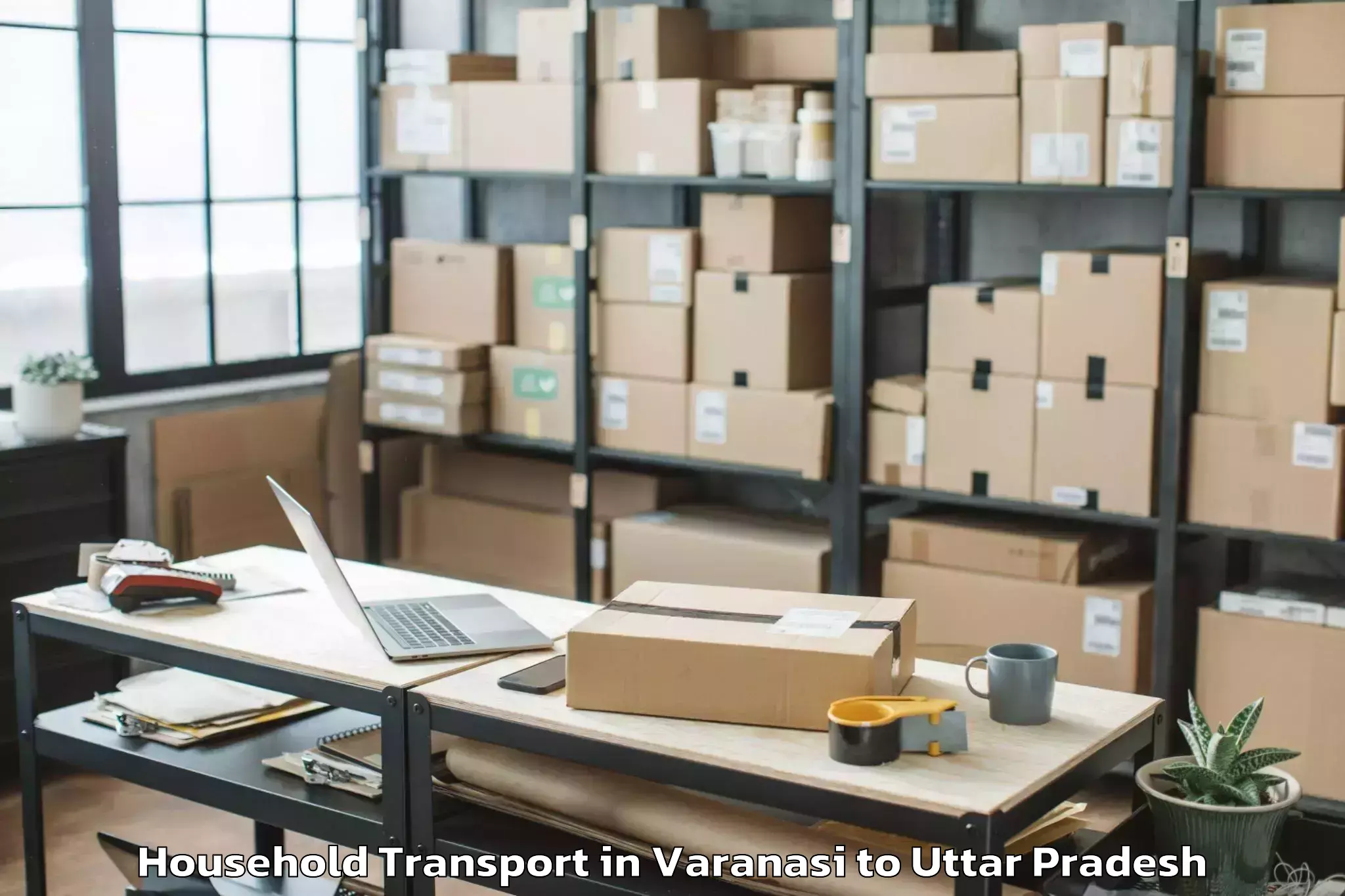 Professional Varanasi to Etah Household Transport